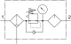 Блок подготовки воздуха, комбинация Festo MSB4-1/4-FRC13:J120M1