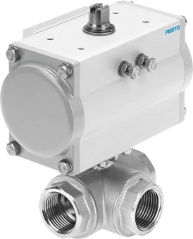Шаровой кран с приводом Festo VZBM-A-3/8"-RP-25-F-3T-B2-PA10 Ру25 Ду10 (PN25 DN10)