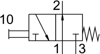 Распределитель с ручным управлением Festo THO-3-1/4-B