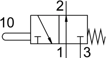 Нажимной распределитель Festo VO-3-1/4-B