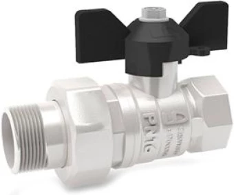 Кран шаровой латунный резьбовой LD Pride 47.20. Ру40 Ду20 (PN40 DN20) бабочка, американка