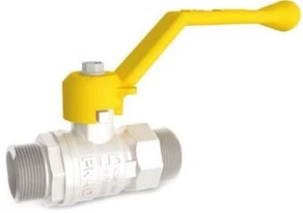 Кран шаровой латунный резьбовой для газа LD Pride 47.25. GAS Ру40 Ду25 (PN40 DN25) рычаг, штуцер-штуцер