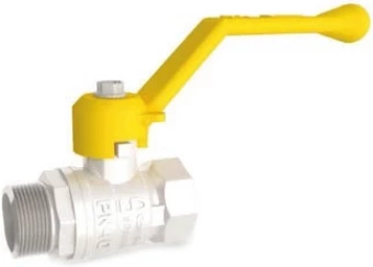 Кран шаровой латунный резьбовой для газа LD Pride 47.20..GAS Ру40 Ду20 (PN40 DN20) рычаг, муфта-штуцер