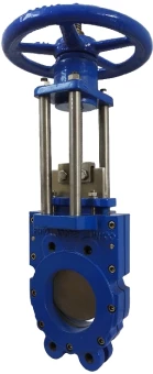 Задвижка шиберная чугунная фланцевая со штурвалом ABRA KV-02 Ру10 Ду65 (PN10 DN65)
