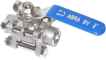 Кран шаровой полнопроходной под приварку ABRA BV61A Ру40 Ду8 (PN40 DN8)