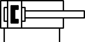 Короткоходовый пневмоцилиндр с направляющими Aignep BFA 040 0005