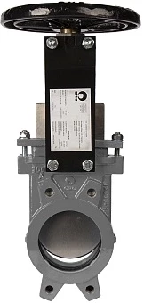 Задвижка шиберная из нержавеющей стали с редуктором СМО AB-02-200--HW(N)-E (PN10 DN200)