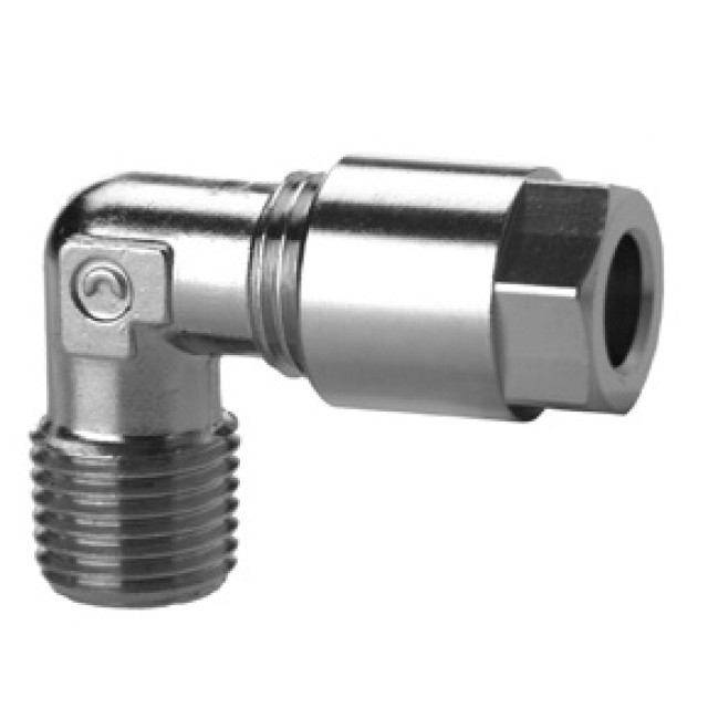 Штуцер угловой с накидной гайкой Camozzi 1020 12-3/8