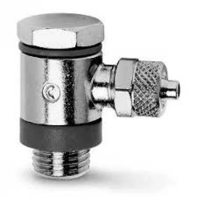 Штуцер ниппельный угловой с накидной гайкой Camozzi 1525 6/4-1/8