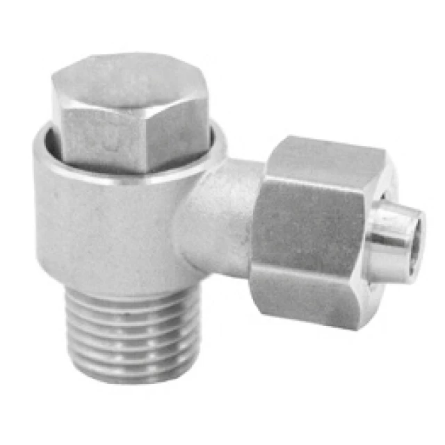 Штуцер угловой с накидной гайкой Camozzi X1525 10/8-1/2 SS316