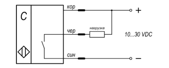 Датчик емкостной бесконтактный KIPPRIBOR CAP30M-80.30N2.U1.K