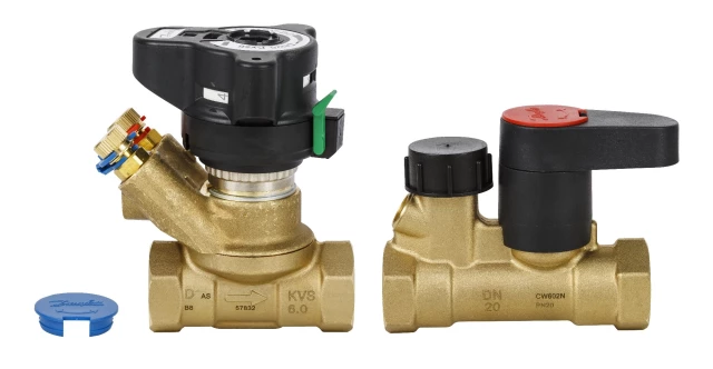 Комплект балансировочного клапана MVT и запорного клапана MSV-S Danfoss MVT / MSV-S DN15