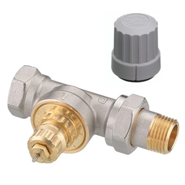 Клапан угловой для однотрубной насосной системы отопления Danfoss RA-G Ду20 013G7025