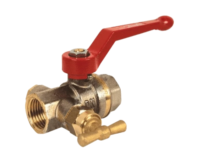 Кран шаровой резьбовой спускной Danfoss BVR-D Ду40 Ру40 (DN40 PN40)