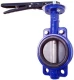 Затвор дисковый поворотный межфланцевый стальной PTFE Фобос ФБ99-000-150 000 PTFE Ру16 Ду150 (PN16 DN150)