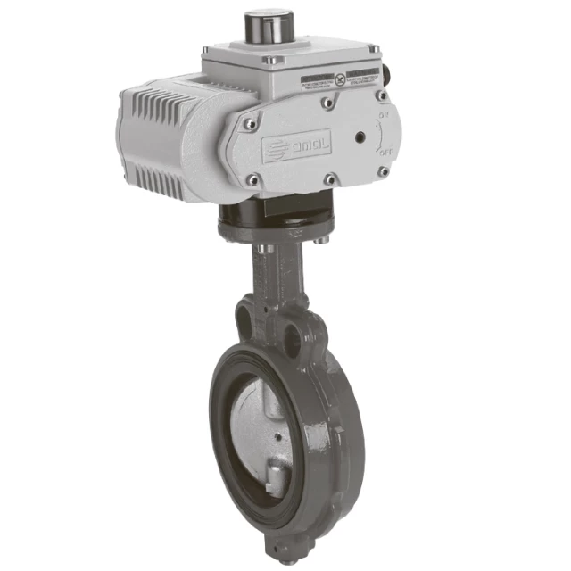 Затвор дисковый поворотный межфланцевый Camozzi 375 - 376 - 377 HQ376XE70-220VAC/24VDC