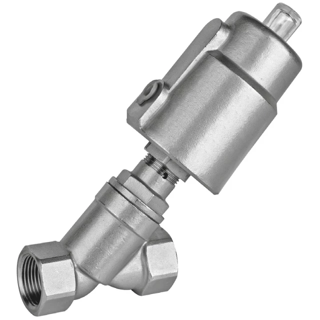 Угловой пневматический клапан Camozzi JF100-50-1-20-YF-SS316-LB