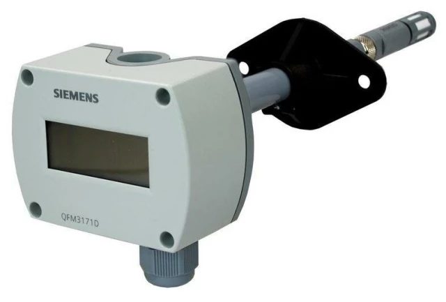Канальный датчик влажности и температуры с дисплеем Siemens BPZ:QFM3171D