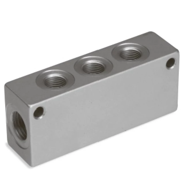 Коллектор блочный выходы с одной стороны Camozzi 3053 1/2-6L-3/8