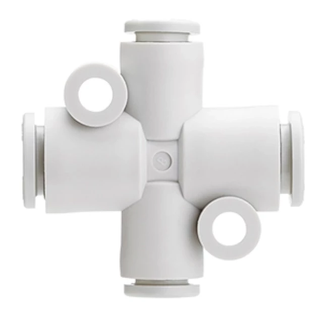 Фитинг цанговый крестообразный SMC KQ2TX06-08A