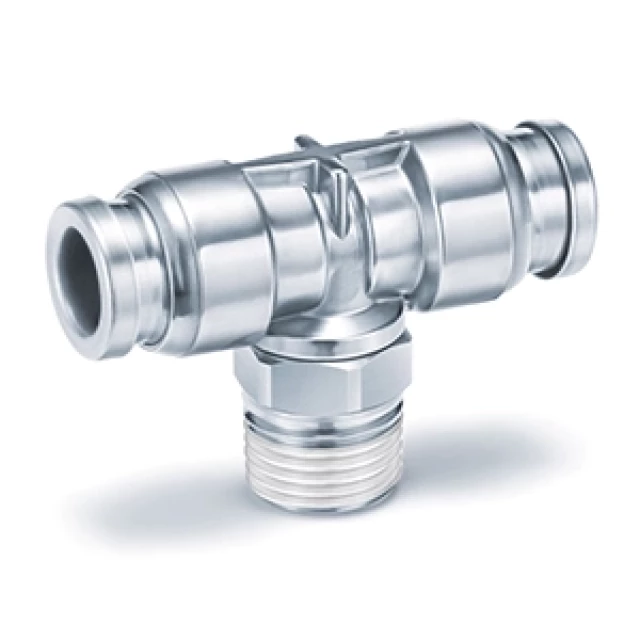 Тройник цанговый переходной с резьбой SMC KQB2T10-G01-F