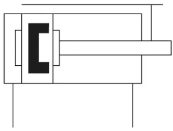 Пневмоцилиндр с направляющими KIPVALVE KVTDN-32-105-DA-P