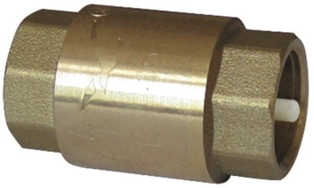 Клапан обратный пружинный латунный, пластиковый шток SGL Ду80 Ру10 (DN80 PN10)