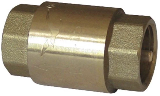 Клапан обратный пружинный латунный, латунный шток SGL Ду15 Ру10 (DN15 PN10)
