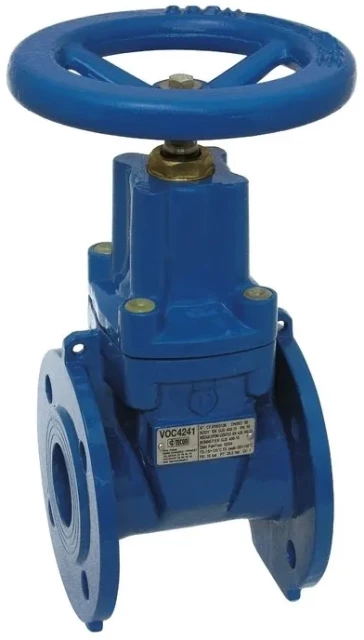 Задвижка чугунная с обрезиненным клином Tecofi Ду300 Ру10 (DN300 PN10) VOC4241C вода