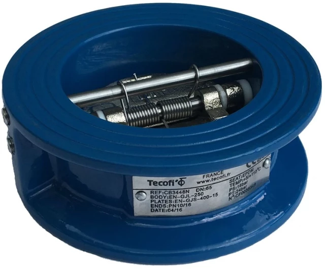Клапан обратный чугунный двустворчатый Tecofi Ду40 Ру16 (DN40 PN16) CB3448N