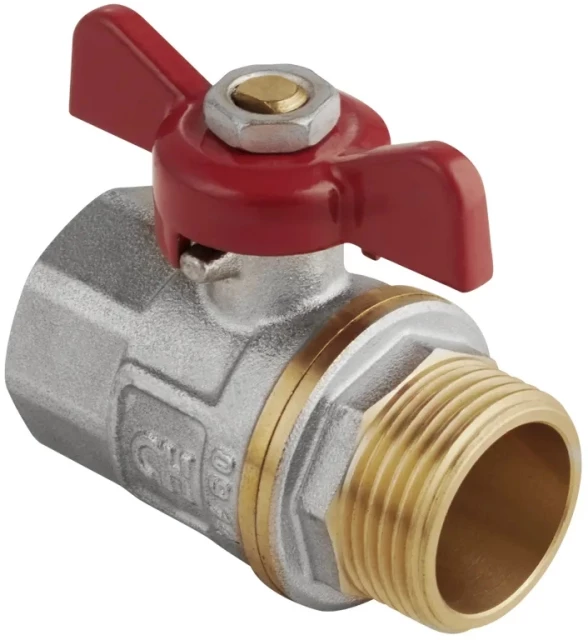 Кран шаровой полнопроходной комбинированный латунный AquaHit Ду20 Ру25 (DN20 PN25) BV.314.05