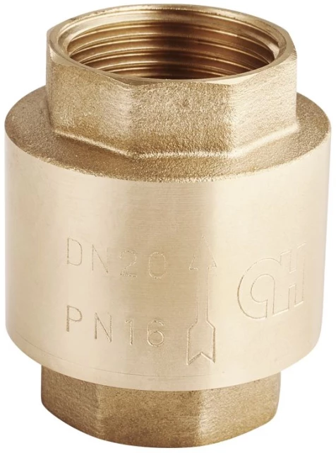 Клапан обратный пружинный латунный с латунным штоком AquaHit Ду40 Ру10 (DN40 PN10) CV.720.08