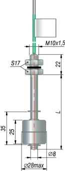 Датчик поплавковый ОВЕН ПДУ-2.1/6