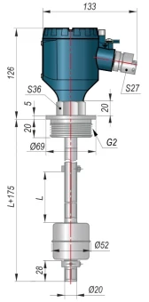 Датчик уровня поплавковый ОВЕН ПДУ-RS.2500.10-ЕХD