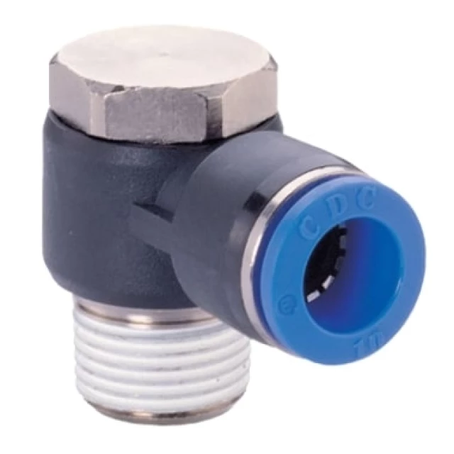 Штуцер цанговый угловой поворотный CDC PH 04-M6