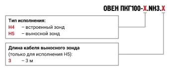 Датчик концентрации аммиака в воздухе ОВЕН ПКГ100-Н5.NH3.3