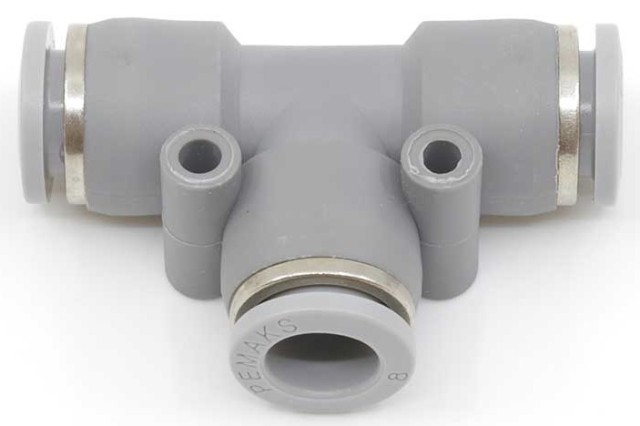 Тройник цанговый T-образный Pemaks PRTD-8-10