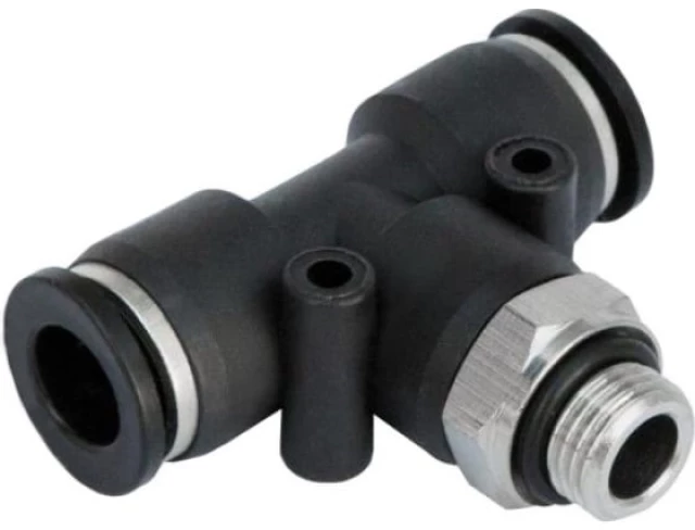 Тройник цанговый T-образный с резьбой Pemaks PRTOM-1/8-4