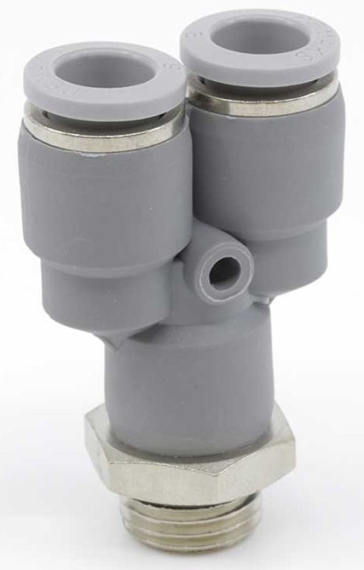 Тройник цанговый Y-образный с резьбой Pemaks PRYO-1/2-8