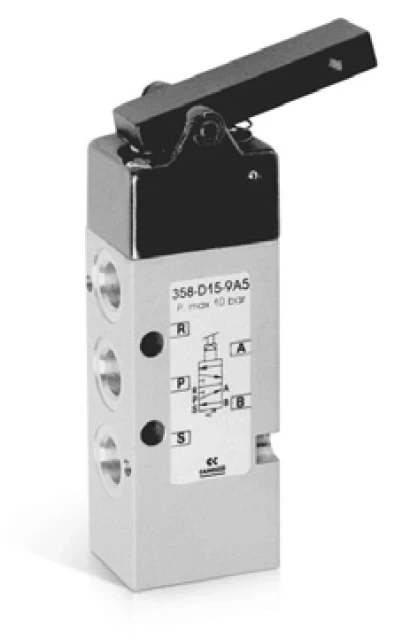Распределитель с ручным управлением Camozzi 358-D15-9A5