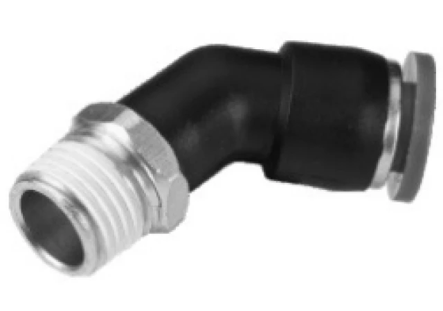 Штуцер цанговый угловой SNS SPL8-M5(45°)