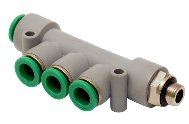 Коллектор цанговый с резьбой Pneumax T18G0818