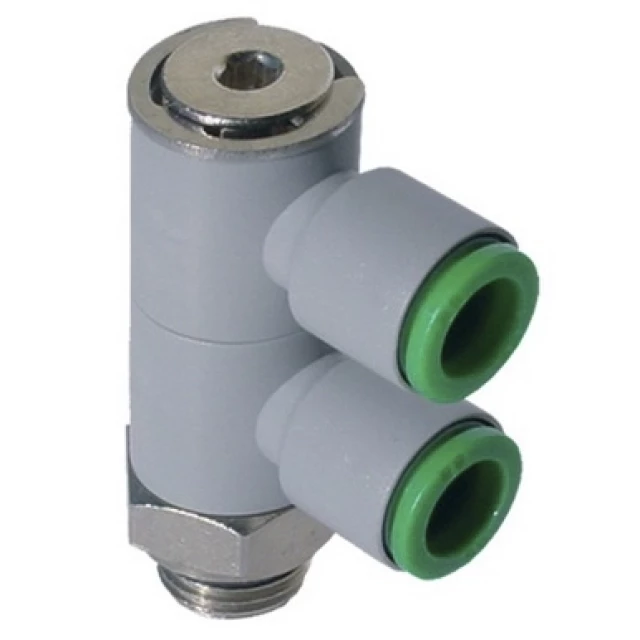 Тройник цанговый с резьбой Pneumax T330818