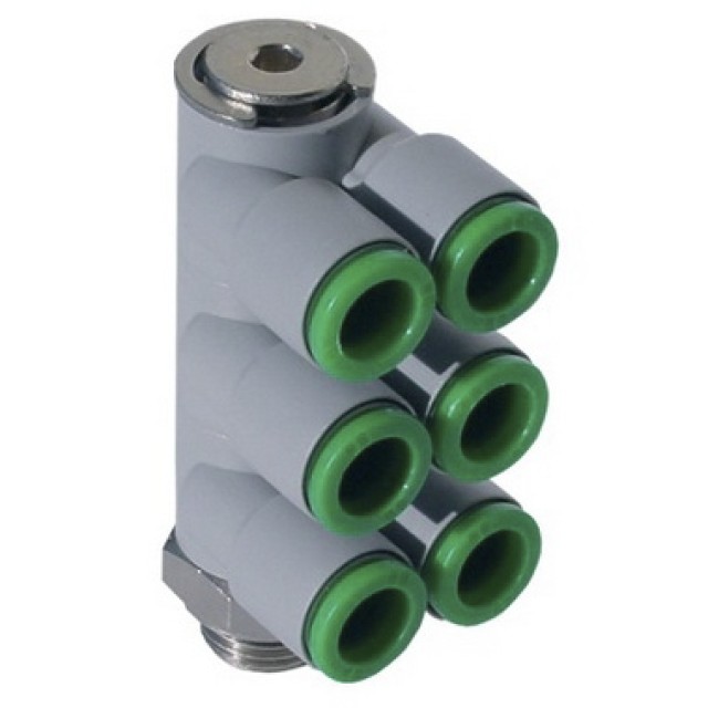 Коллектор цанговый с резьбой Pneumax T34B0814