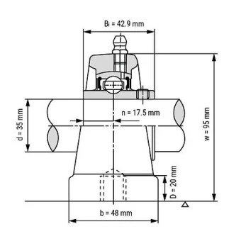 Подшипниковый узел TECHNIX UCPA203