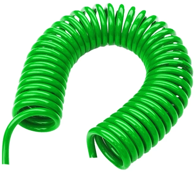 Спиральная полиуретановая трубка KIPVALVE UL-08055-GN-15M-E100-F100-D40