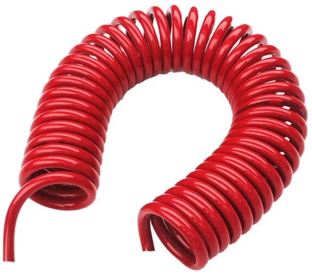 Спиральная полиуретановая трубка KIPVALVE UL-10065-RD-15M-E100-F100-D48